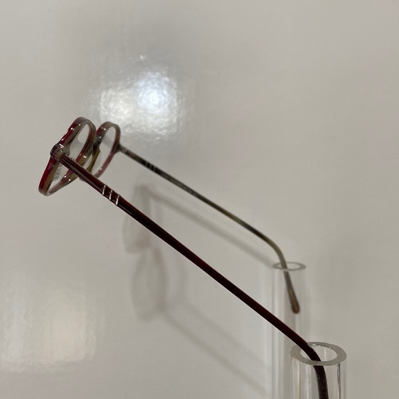 Vintage Fratelli Lozza Women’s Eyeglasses - Burgundy / Horn (mod. Casey) - Picture 3 of 4